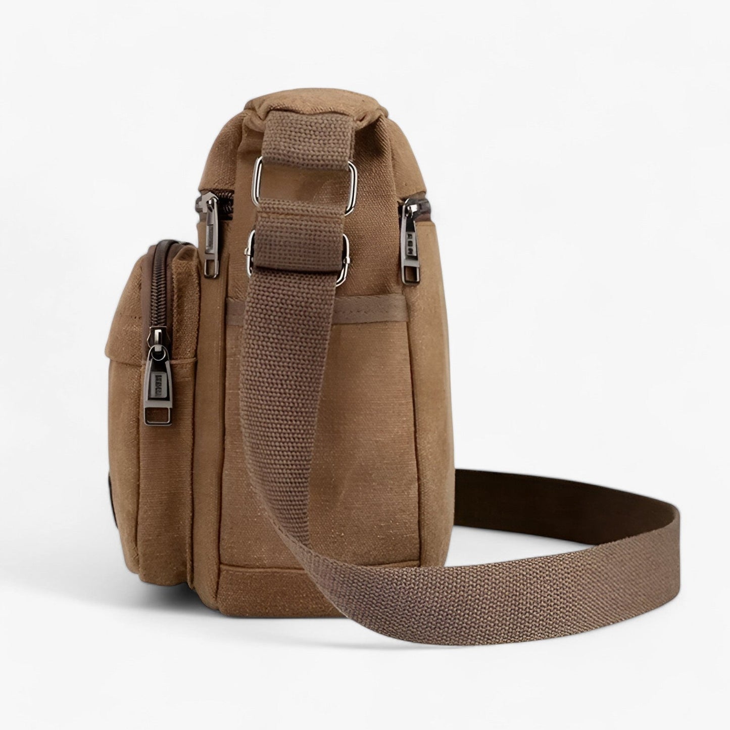 Multifunctional Canvas Shoulder Bag for Men Large Capacity Everyday Carry