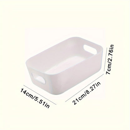 Multipurpose Storage Organizer Bins with Handles Set of 4 Plastic Home Organization Boxes