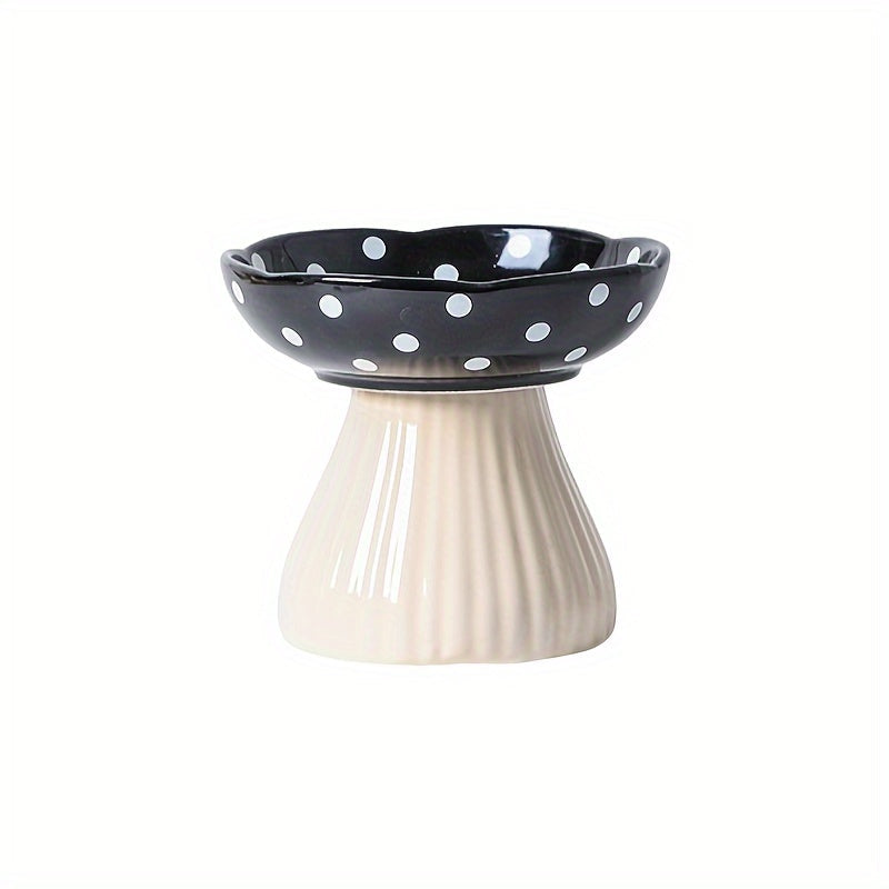 Mushroom Shape Cat Food Bowl Elevated Pet Feeding Dish Decorative Cat Feeding Bowl