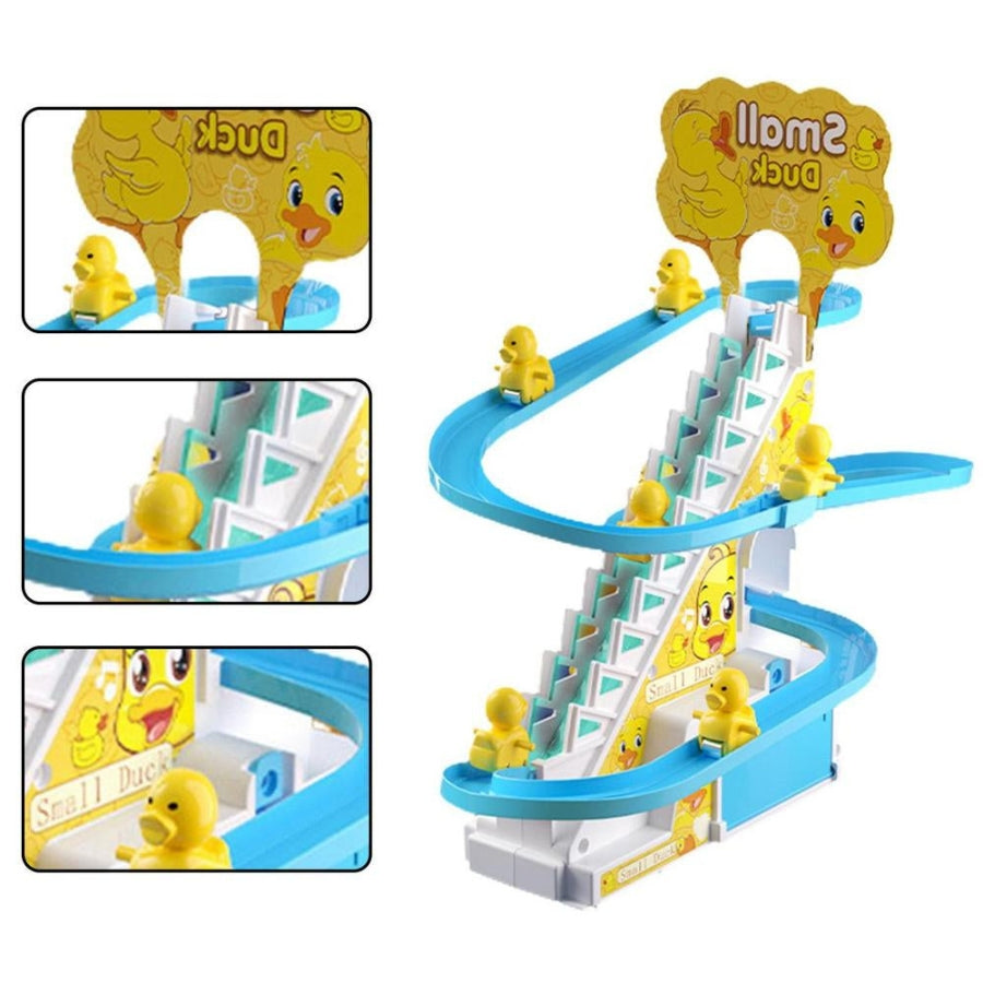 Musical Duck Slide Toy With Climbing Stairs And Light Up Track
