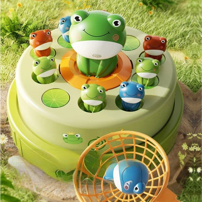Musical Frog Toy Set With Jumping Frogs And Spinning Motion Game
