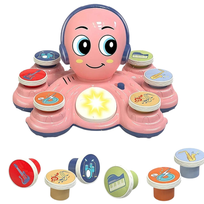 Musical Octopus Toy with Interactive Lights Rotating Movement and Sound Play for Toddlers