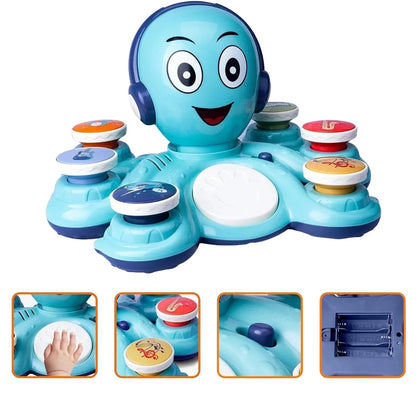 Musical Octopus Toy with Interactive Lights Rotating Movement and Sound Play for Toddlers