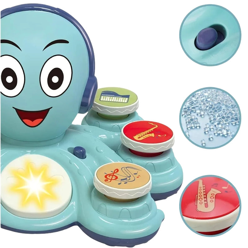 Musical Octopus Toy with Interactive Lights Rotating Movement and Sound Play for Toddlers