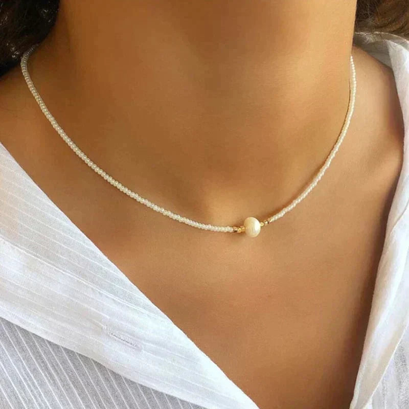 Natural Pearl Necklace Timeless Elegant Handmade Jewelry