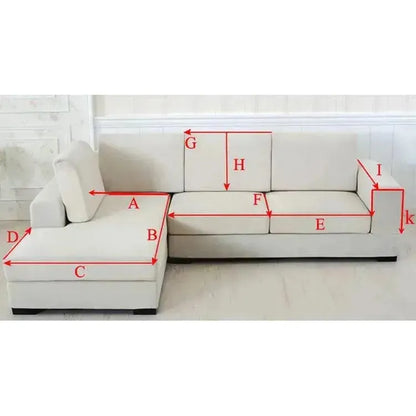 Non Slip L Shape Sofa Cover Soft Chenille Couch Protector