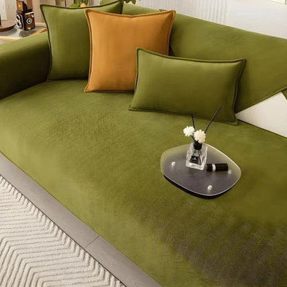 Non Slip L Shape Sofa Cover Soft Chenille Couch Protector