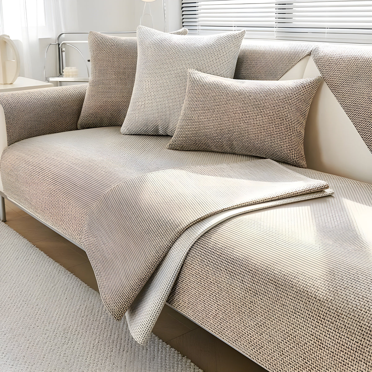 Non Slip Sofa Cover Soft Couch Protector Nordic Style