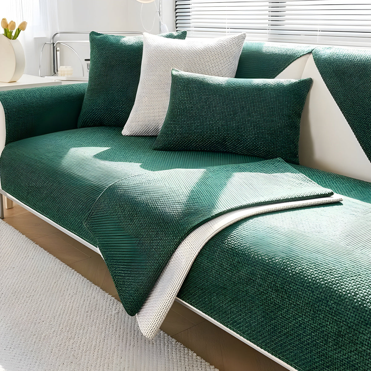 Non Slip Sofa Cover Soft Couch Protector Nordic Style