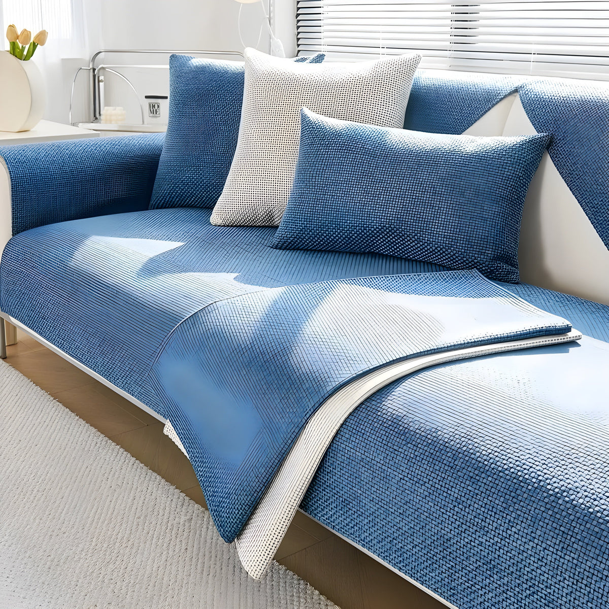 Non Slip Sofa Cover Soft Couch Protector Nordic Style