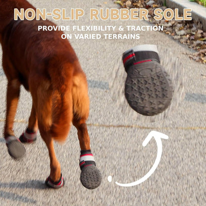 Non Slip Waterproof Dog Boots Paw Protection Shoes for All Weather Walking