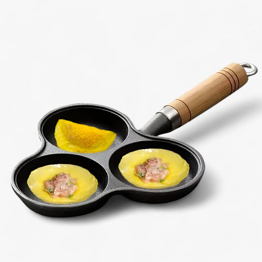 Nonstick Breakfast Pan with Multi Section Egg Pancake Frying Pan and Non Slip Handle