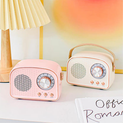 Nostalgix Retro Radio Bluetooth Speaker Vintage Design Wireless Sound System