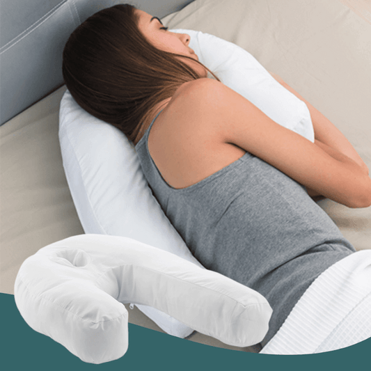 Orthopedic Contoured Pillow for Side Sleepers Promotes Healthy Neck and Spine Alignment