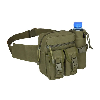 Outdoor Waist Bag Hiking Fanny Pack with Water Bottle Holder Lightweight Travel Belt Bag