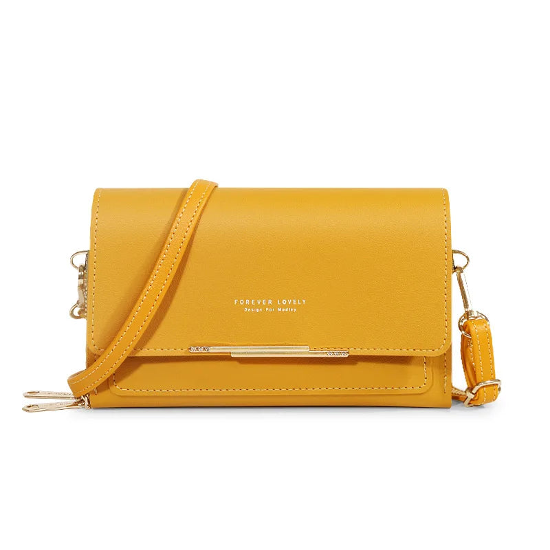 PU Vegan Leather Womens Handbag Soft Flap Design Shoulder Bag