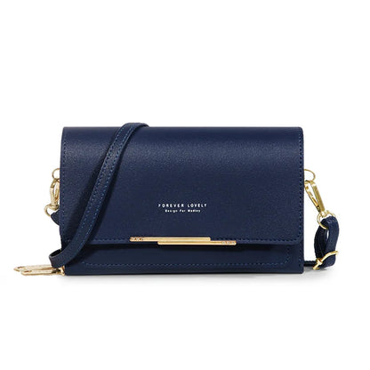 PU Vegan Leather Womens Handbag Soft Flap Design Shoulder Bag