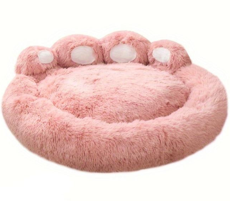 Paw Shape Pet Bed Washable Dog Bed Soft Plush Cat Bed Non Slip Pet Cushion