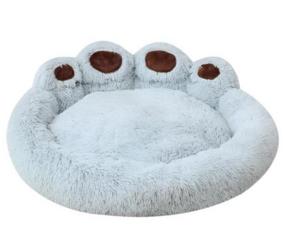 Paw Shape Pet Bed Washable Dog Bed Soft Plush Cat Bed Non Slip Pet Cushion