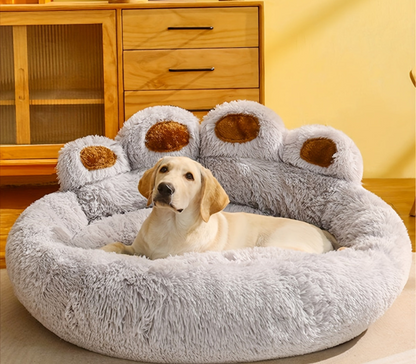 Paw Shape Pet Bed Washable Dog Bed Soft Plush Cat Bed Non Slip Pet Cushion