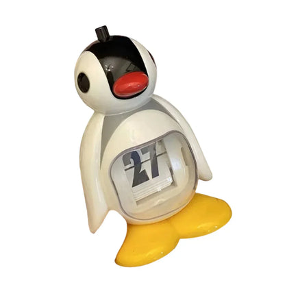 Penguin Perpetual Desk Calendar Flip Date Block Cute Office Home Decor