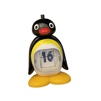 Penguin Perpetual Desk Calendar Flip Date Block Cute Office Home Decor