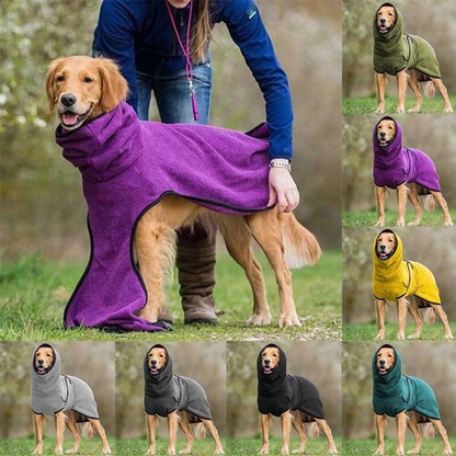 Pet Bathrobe Dog Cat Quick Dry Warm Towel Coat After Bath Shower