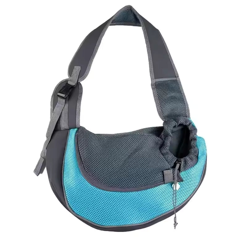 Pet Sling Carrier Bag Lightweight Secure Safety Strap Adjustable Opening Breathable
