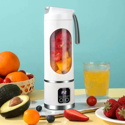 Portable Blender Juicer 450ml USB Rechargeable Smoothie Maker with Ice Crushing