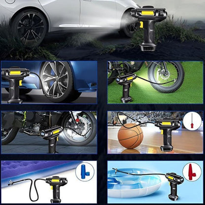 Portable Car Tire Inflator Air Compressor with Digital Pressure Display and LED Light