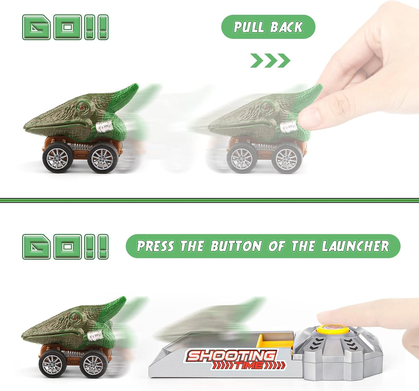 Portable Dinosaur Truck Toy Carry Handle Light Sound Effects