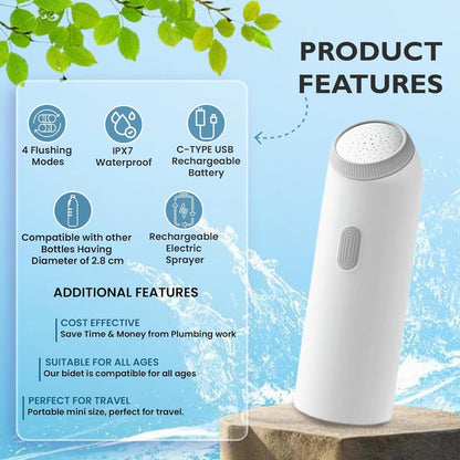 Portable Electric Bidet Sprayer Rechargeable Personal Hygiene Cleaner