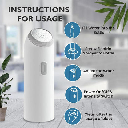 Portable Electric Bidet Sprayer Rechargeable Personal Hygiene Cleaner