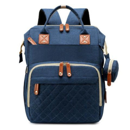 Portable Foldable Baby Diaper Bag Backpack Large Capacity Changing Station with USB Port