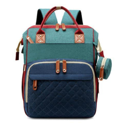 Portable Foldable Baby Diaper Bag Backpack Large Capacity Changing Station with USB Port