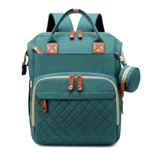 Portable Foldable Baby Diaper Bag Backpack Large Capacity Changing Station with USB Port
