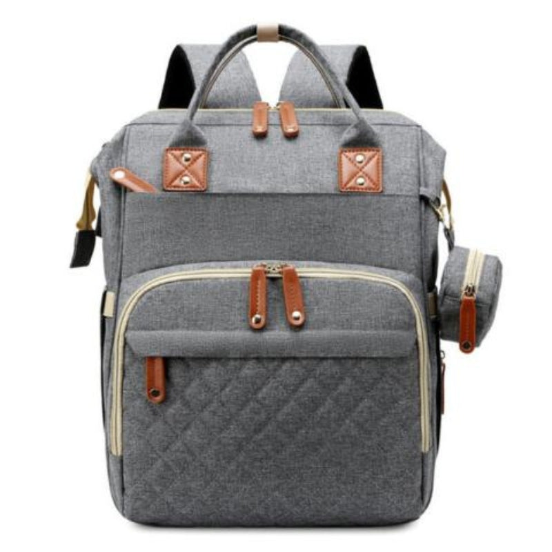 Portable Foldable Baby Diaper Bag Backpack Large Capacity Changing Station with USB Port