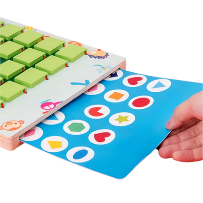 Portable Kids Memory Matching Card Game with Numbers Shapes and Letters Learning Cards