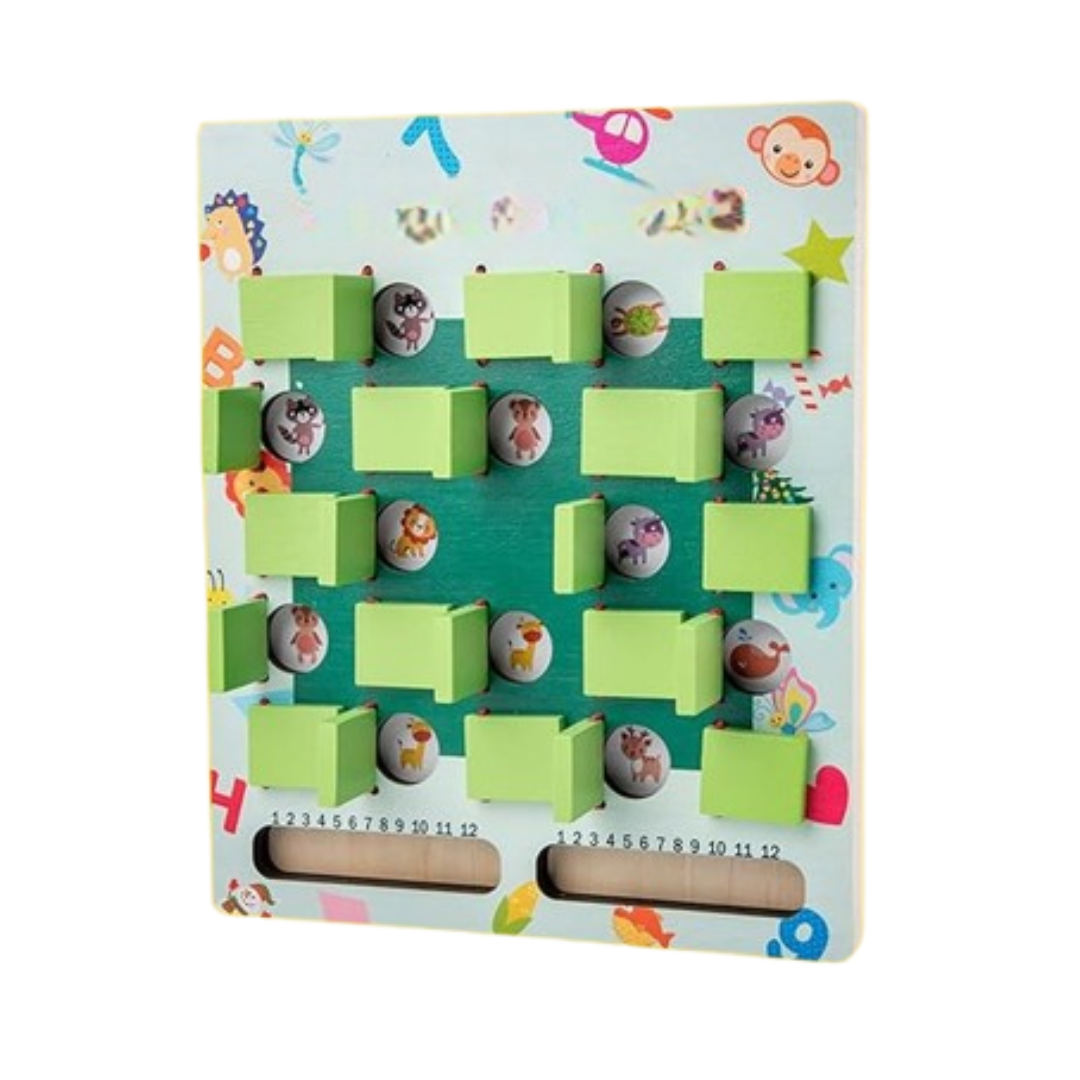 Portable Kids Memory Matching Card Game with Numbers Shapes and Letters Learning Cards