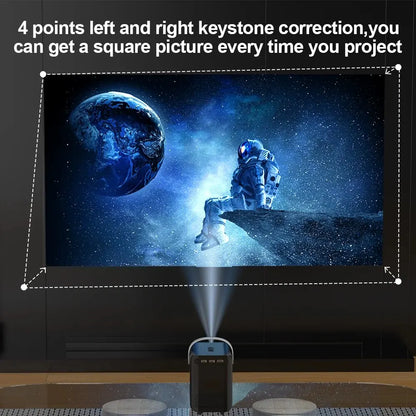 Portable Mini Projector with Wireless Connectivity – 300 ANSI Lumens – Compact Home Cinema