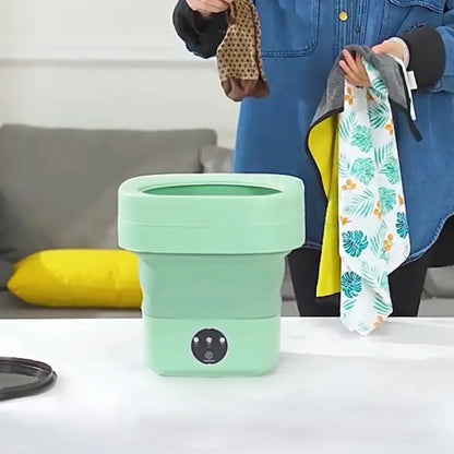 Portable Mini Washing Machine Foldable Compact Laundry Washer Travel Apartment Dorm