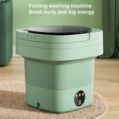Portable Mini Washing Machine Foldable Compact Laundry Washer Travel Apartment Dorm