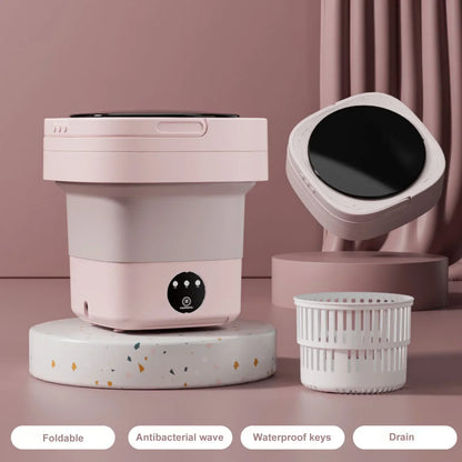 Portable Mini Washing Machine Foldable Compact Laundry Washer Travel Apartment Dorm