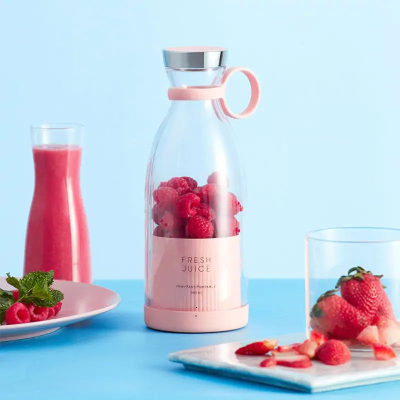 Portable Travel Blender for Smoothies and Shakes – USB Rechargeable Mini Blender Bottle