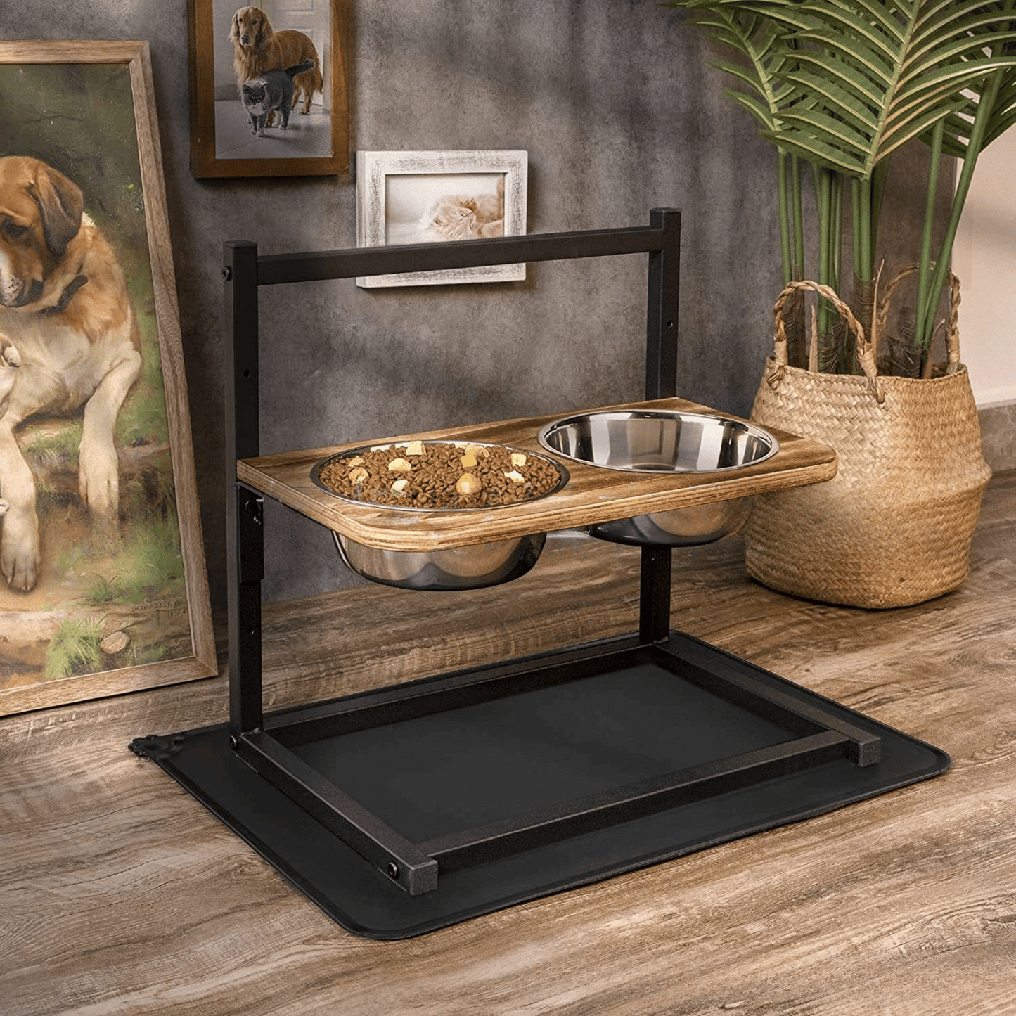 Premium Raised Dog Feeding Station Stainless Steel Bowls