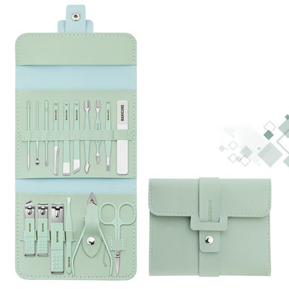 Professional Manicure Pedicure Set Stainless Steel Nail Care Kit Travel Case