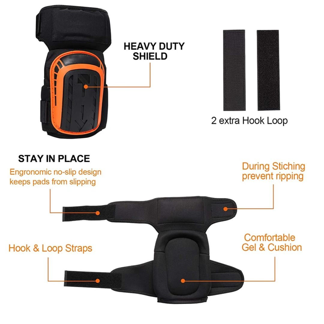 Professional Work Knee Pads Heavy Duty Adjustable Protective Gear