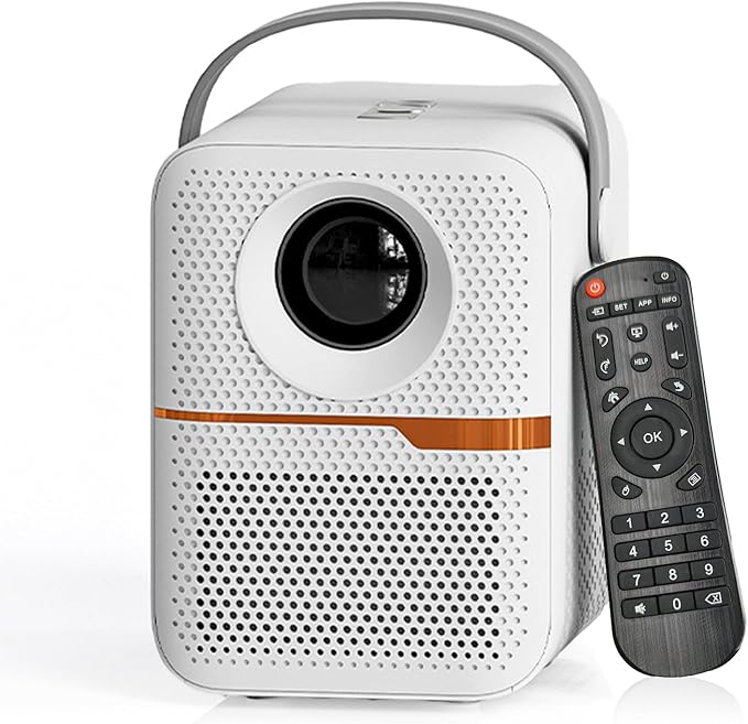 Portable Mini Projector with Wireless Connectivity – 300 ANSI Lumens – Compact Home Cinema