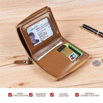 RFID Security Wallet – Waterproof Compact Leather Wallet