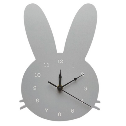 Rabbit Wall Clock Kids Room Decor Cute Bunny Nursery Wall Clock Children Room Decoration